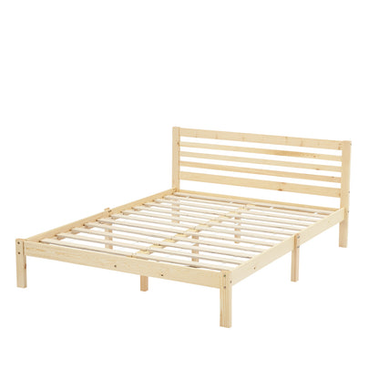 BEAN Double Pine Wooden Bed 148*196cm - Wood