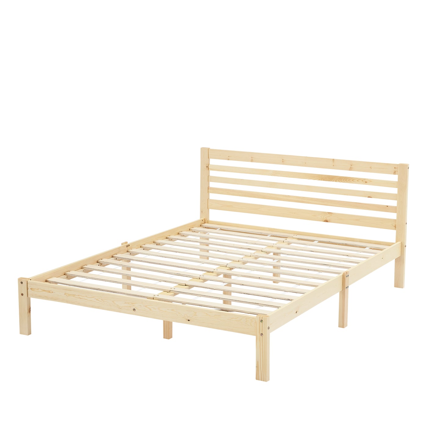 BEAN Double Pine Wooden Bed 148*196cm - Wood