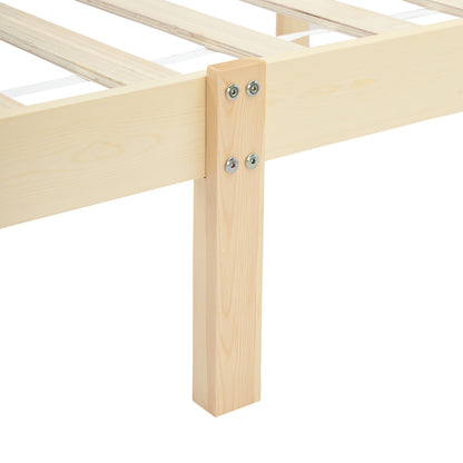 BEAN Double Pine Wooden Bed 148*196cm - Wood