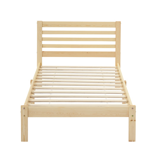 BEAN Single Pine Wooden Bed 98*196cm - Wood