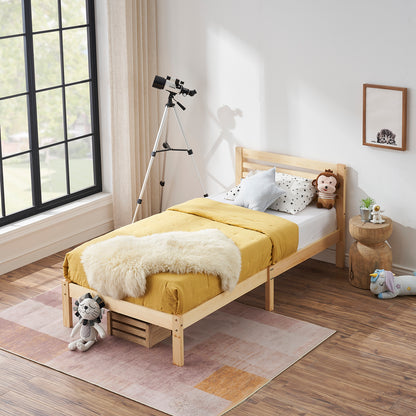 BEAN Single Pine Wooden Bed 98*196cm - Wood