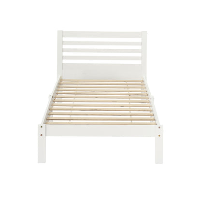 BEAN Single Pine Wooden Bed 98*196cm - White