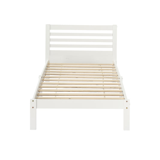 BEAN Single Pine Wooden Bed 98*196cm - White