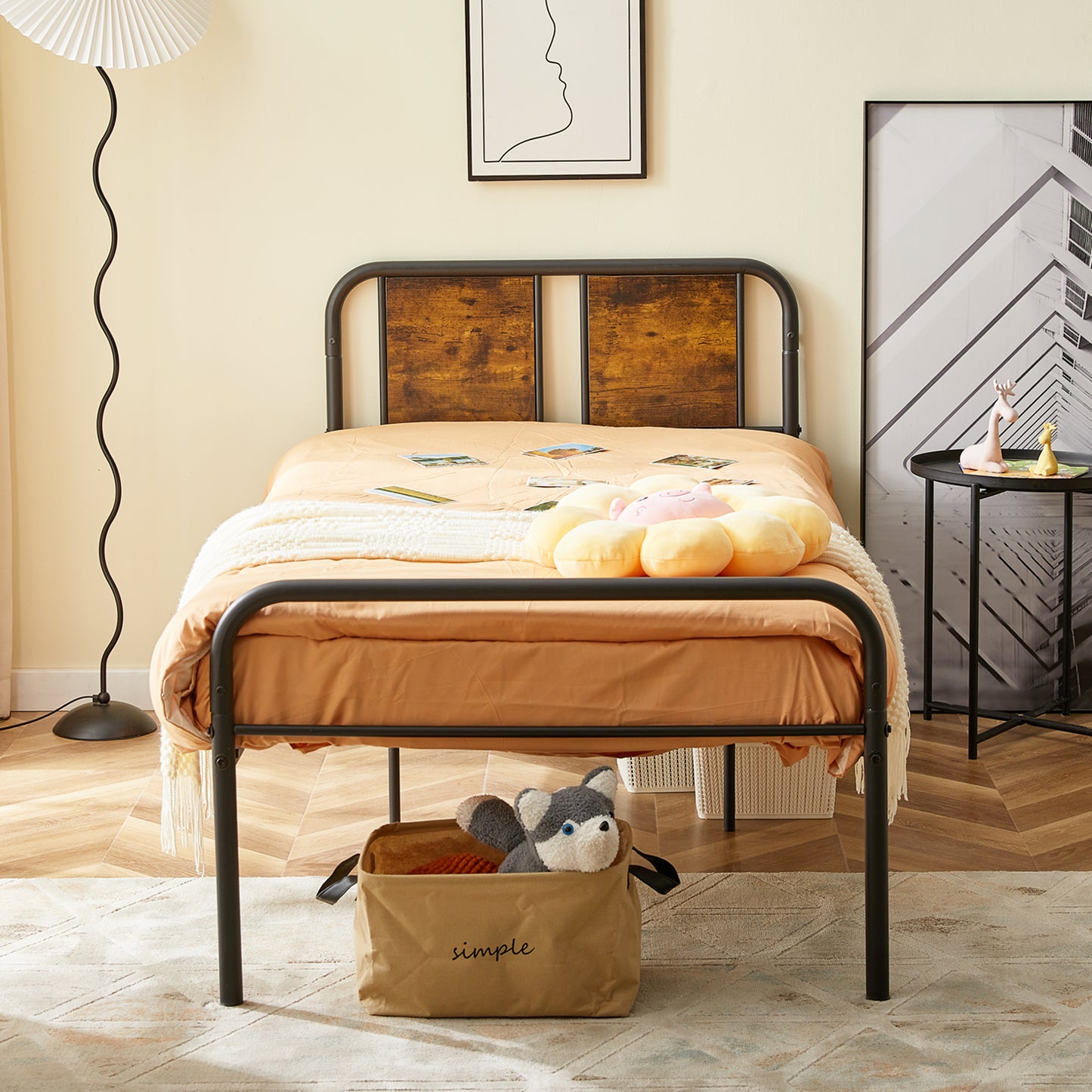 BERRY Single Metal Bed 93.2*196.4cm - Black