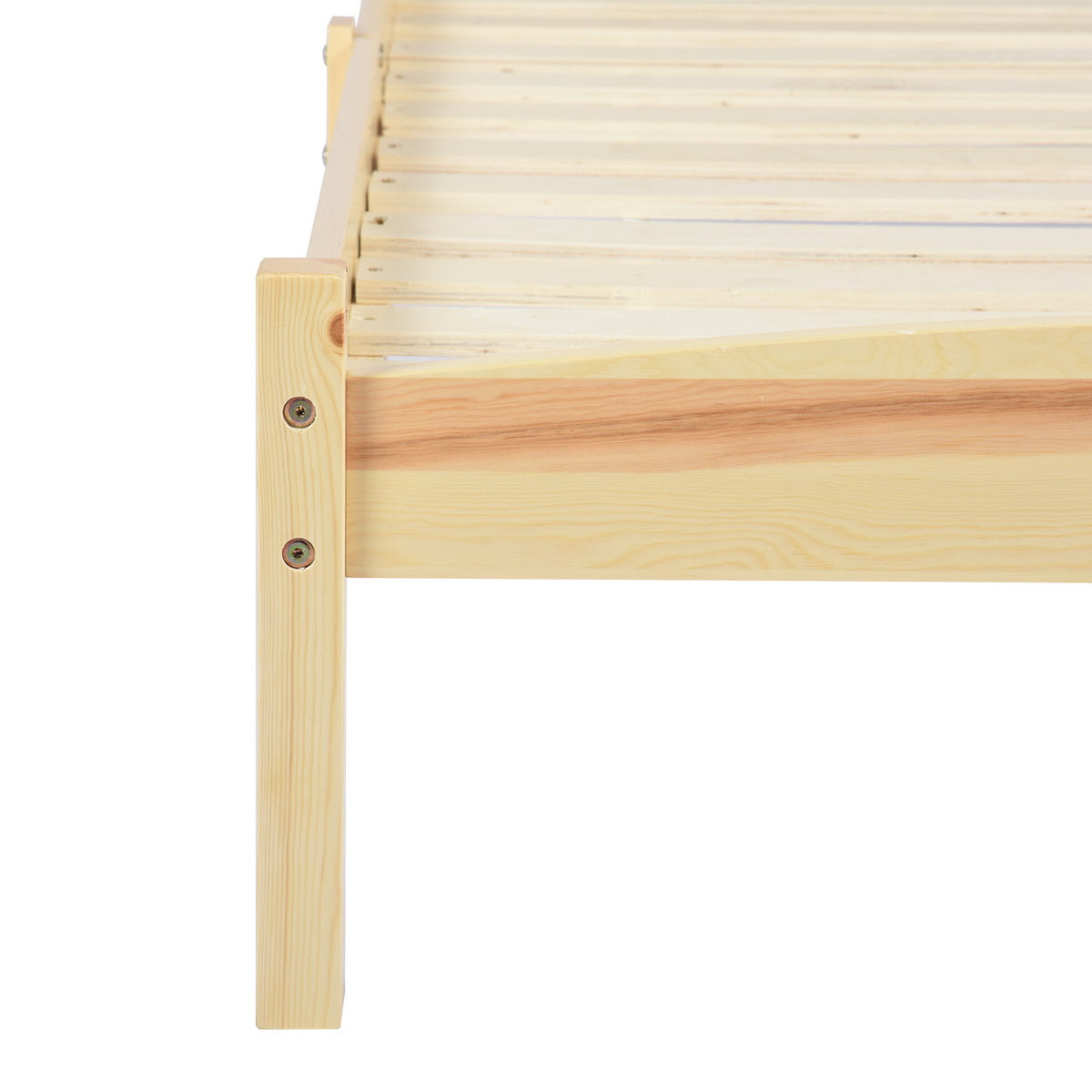 BIGLIA Double Pine Wooden Bed 146*198cm - Wood