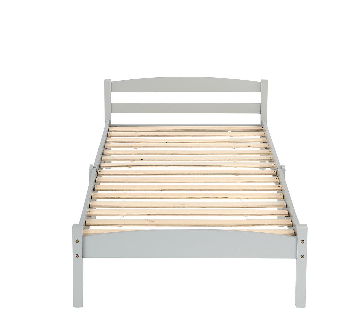 BIGLIA Single Pine Wooden Bed 96*198cm - Gray