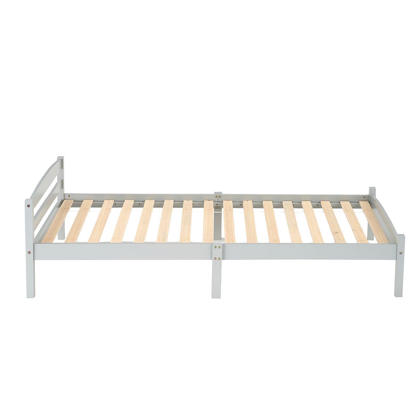 BIGLIA Single Pine Wooden Bed 96*198cm - Gray