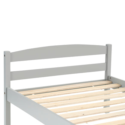 BIGLIA Single Pine Wooden Bed 96*198cm - Gray