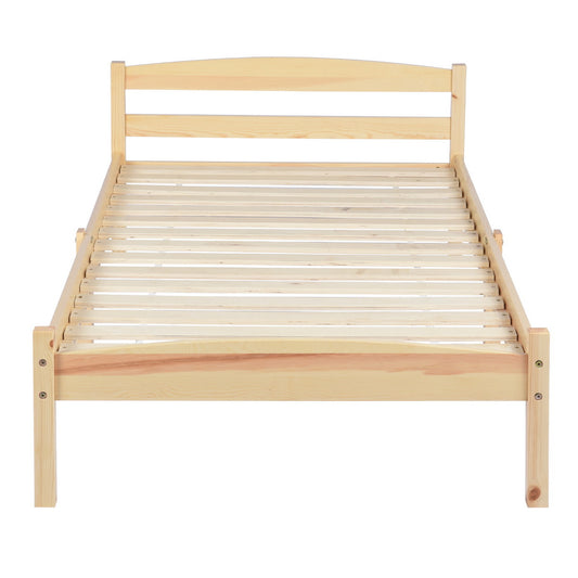 BIGLIA Single Pine Wooden Bed 96*198cm - Wood