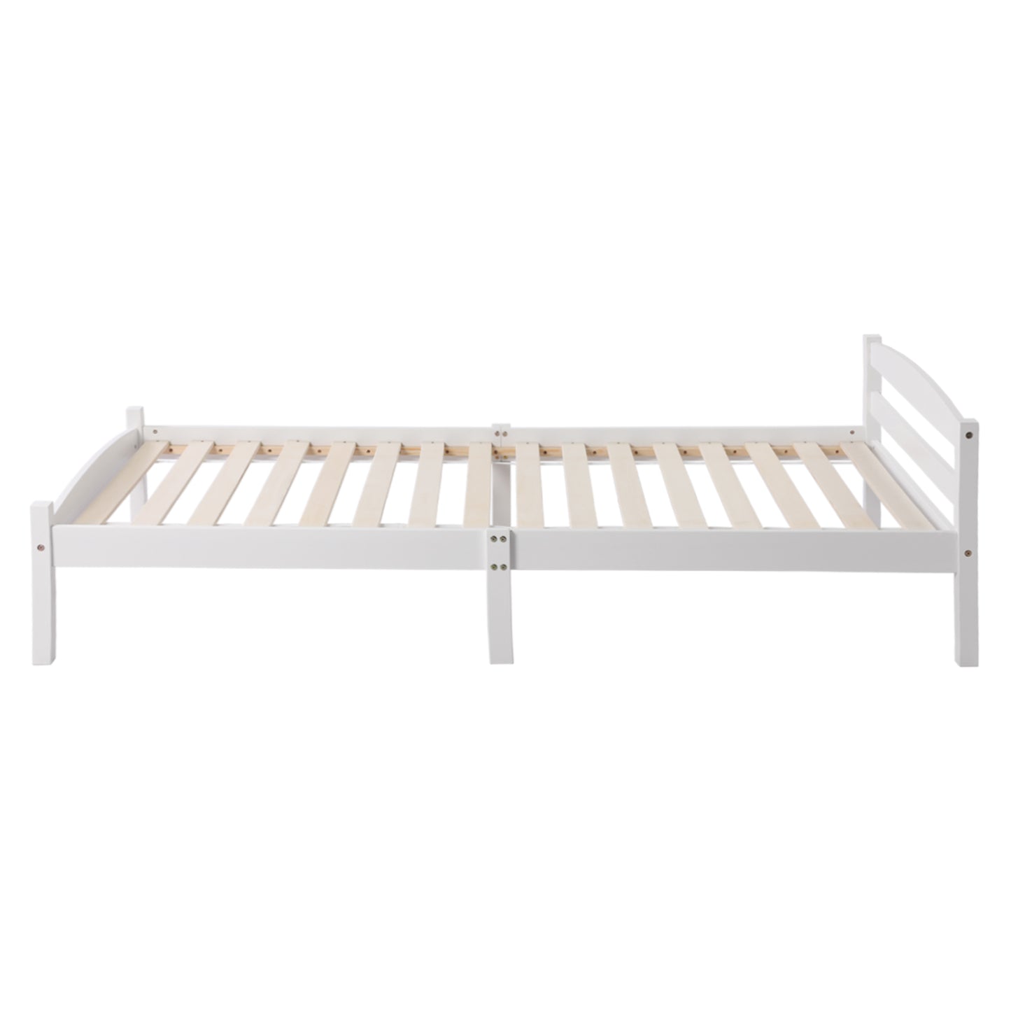 BIGLIA Single Pine Wooden Bed 96*198cm - White