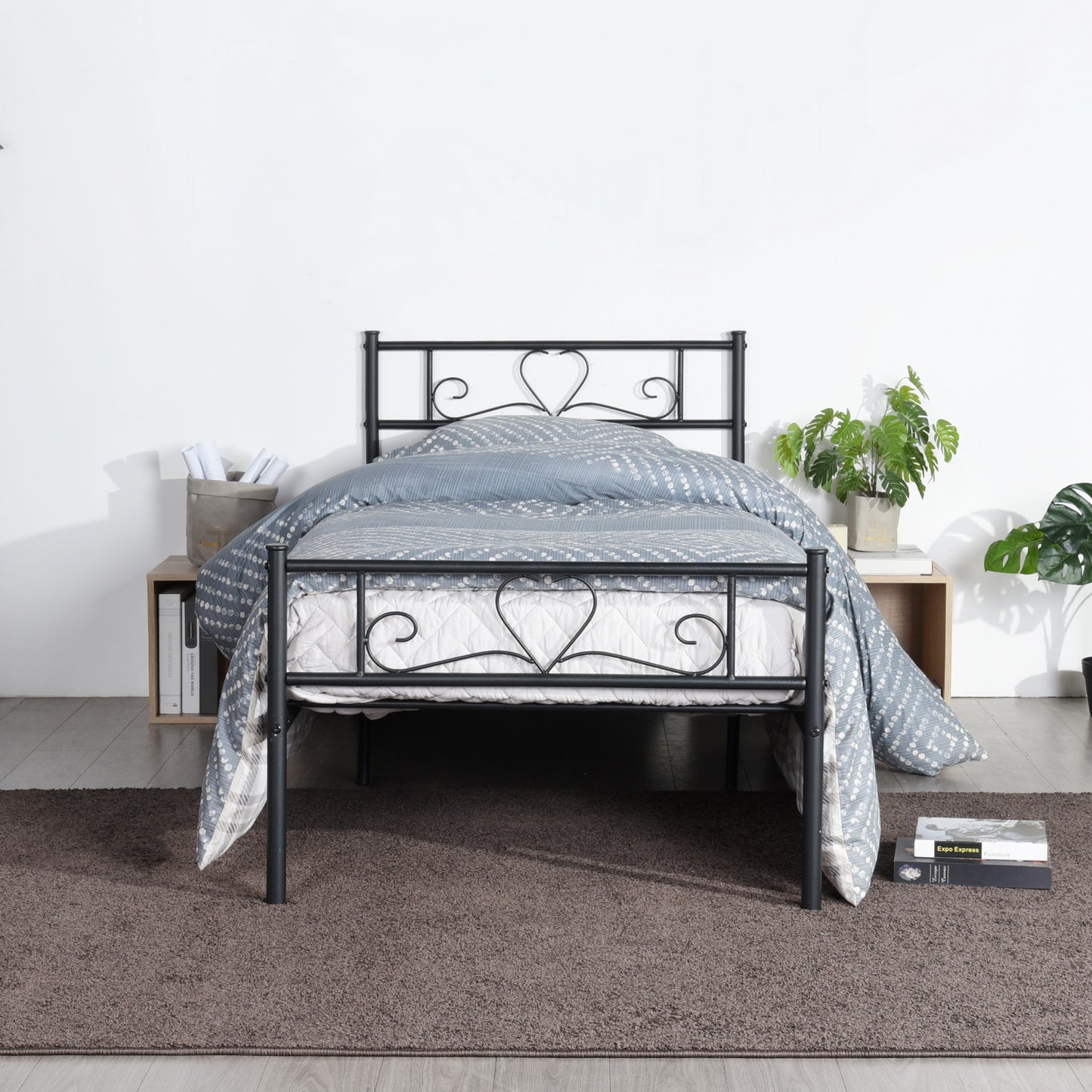 BORINI Single Metal Bed 91.5*197cm - Black