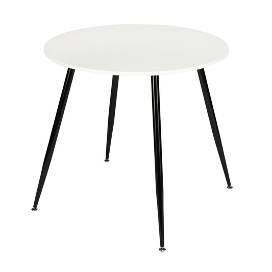 BURP 80cm Circle Dining Table With Iron Legs-White