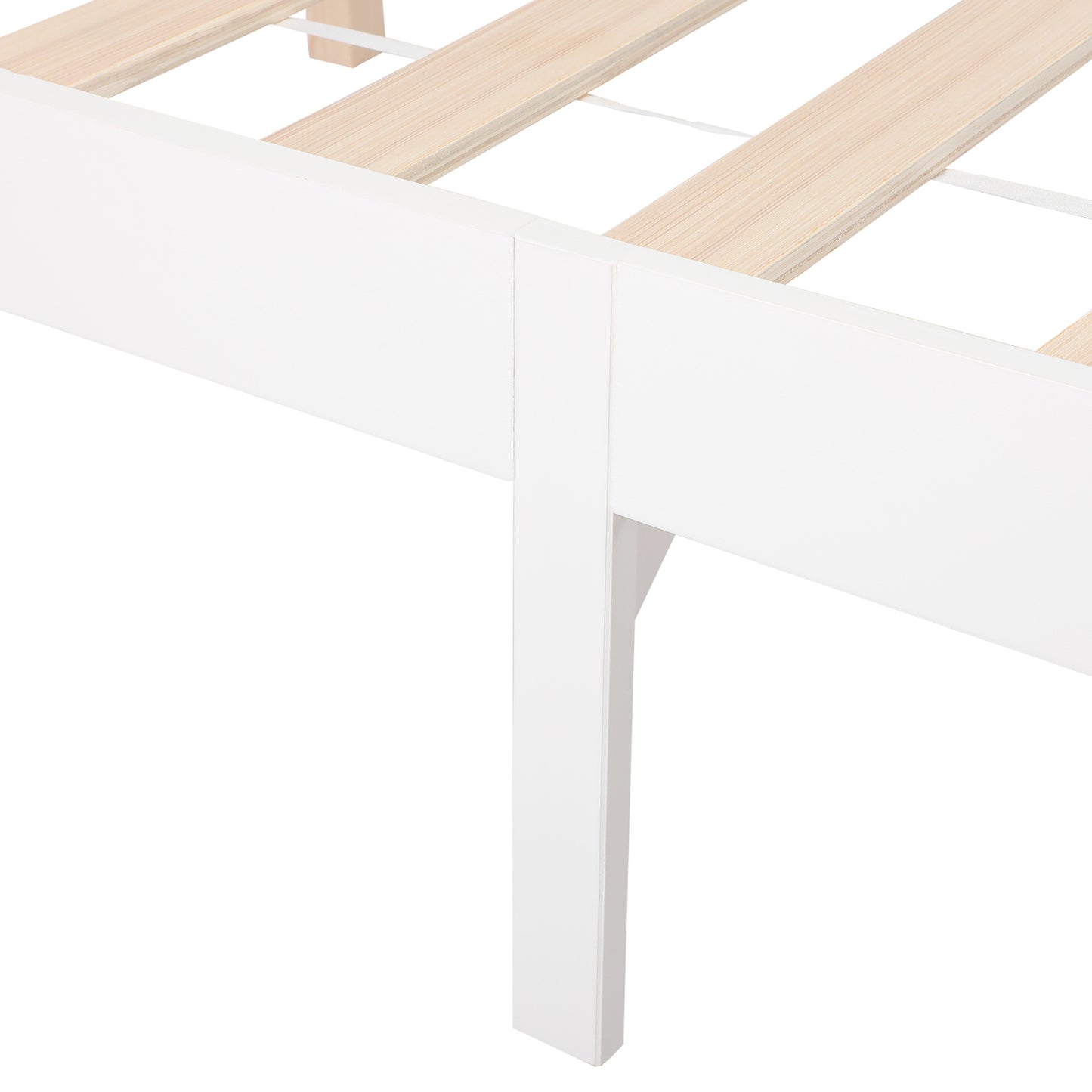 COLE Double Pine Wooden Bed 147.2*196cm - White