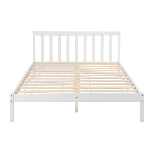 COLE Double Pine Wooden Bed 147.2*196cm - White