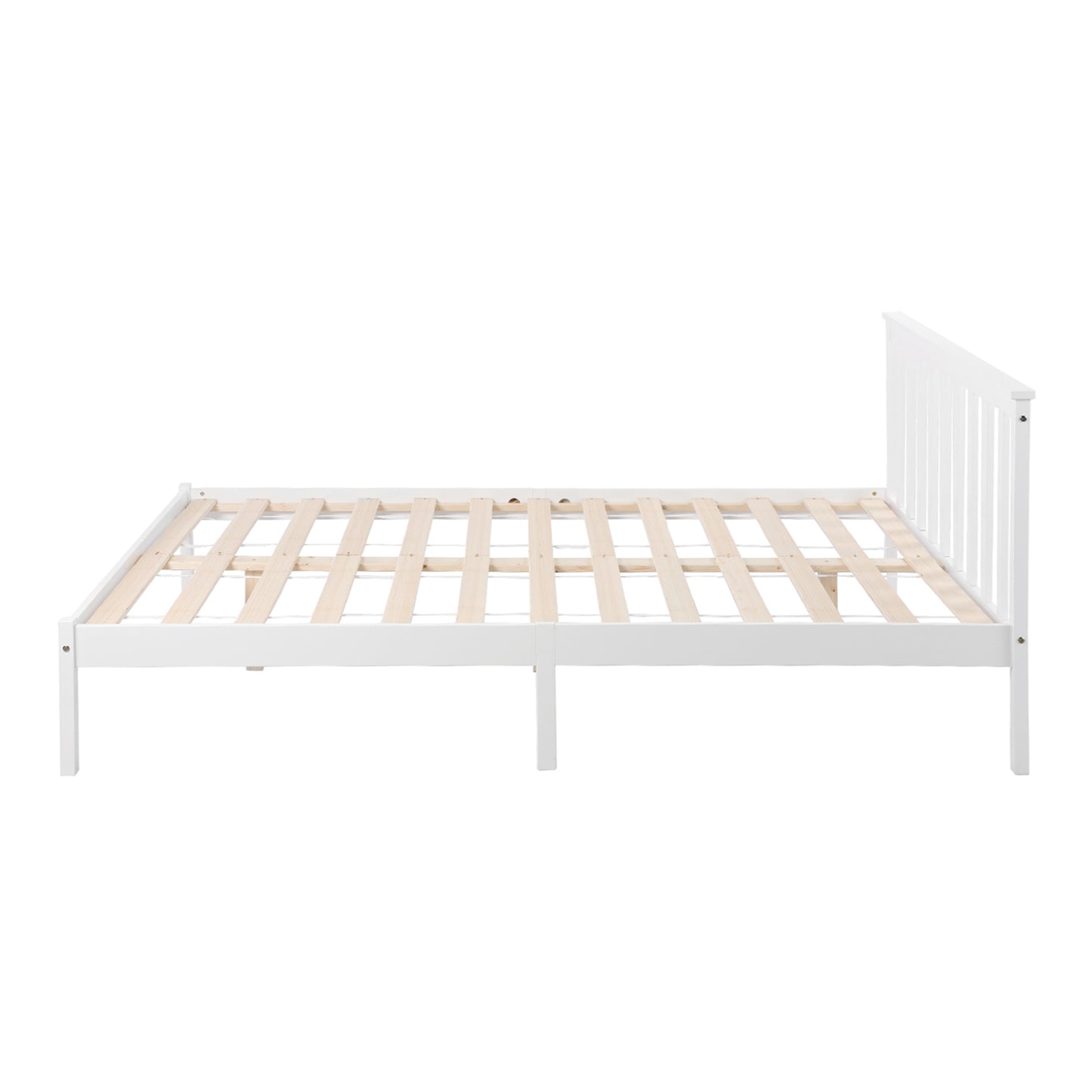 COLE Double Pine Wooden Bed 147.2*196cm - White