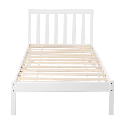 COLE Single Pine Wooden Bed 97.2*196cm - White