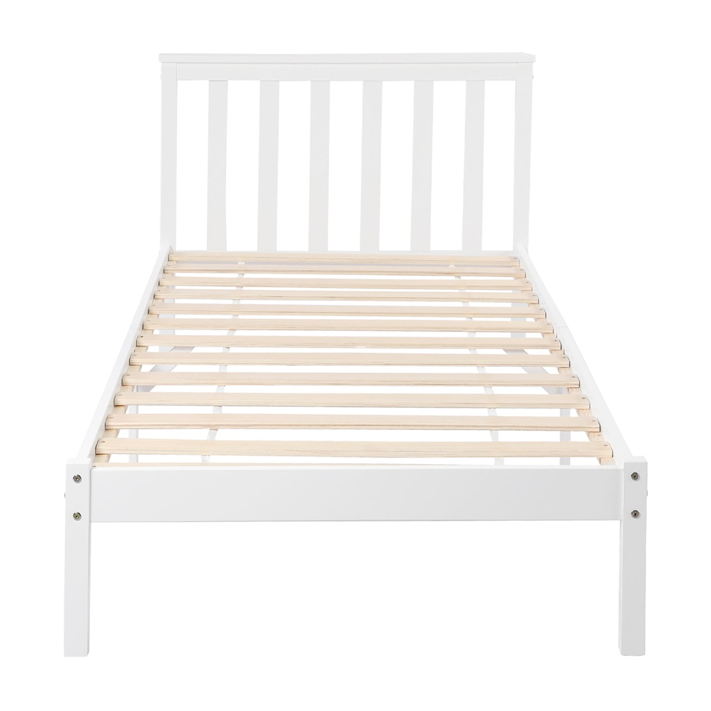 COLE Single Pine Wooden Bed 97.2*196cm - White