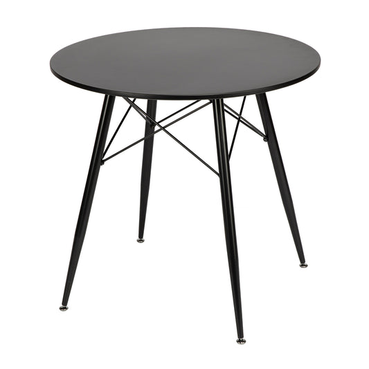 CORE 80cm Circle Dining Table With Iron Legs-Black