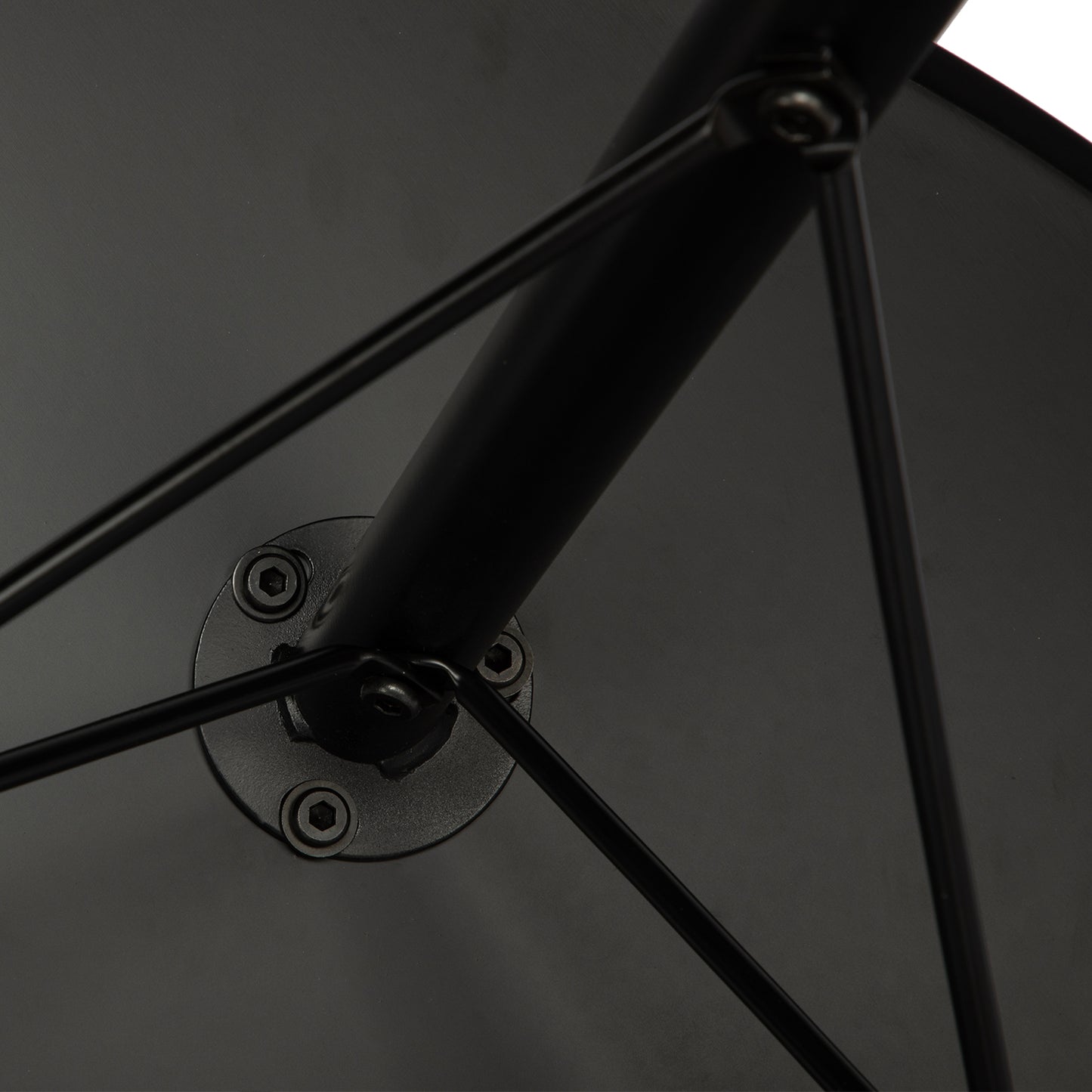 CORE 80cm Circle Dining Table With Iron Legs-Black
