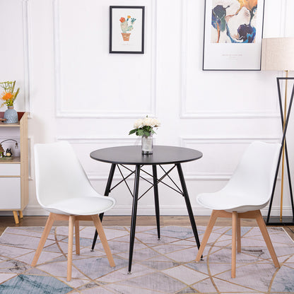 CORE 80cm Circle Dining Table With Iron Legs-Black