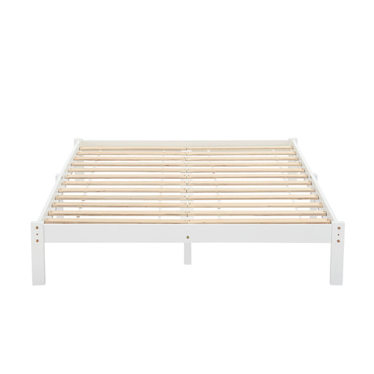 CYCAS Double Pine Wooden Bed 148*196cm - White