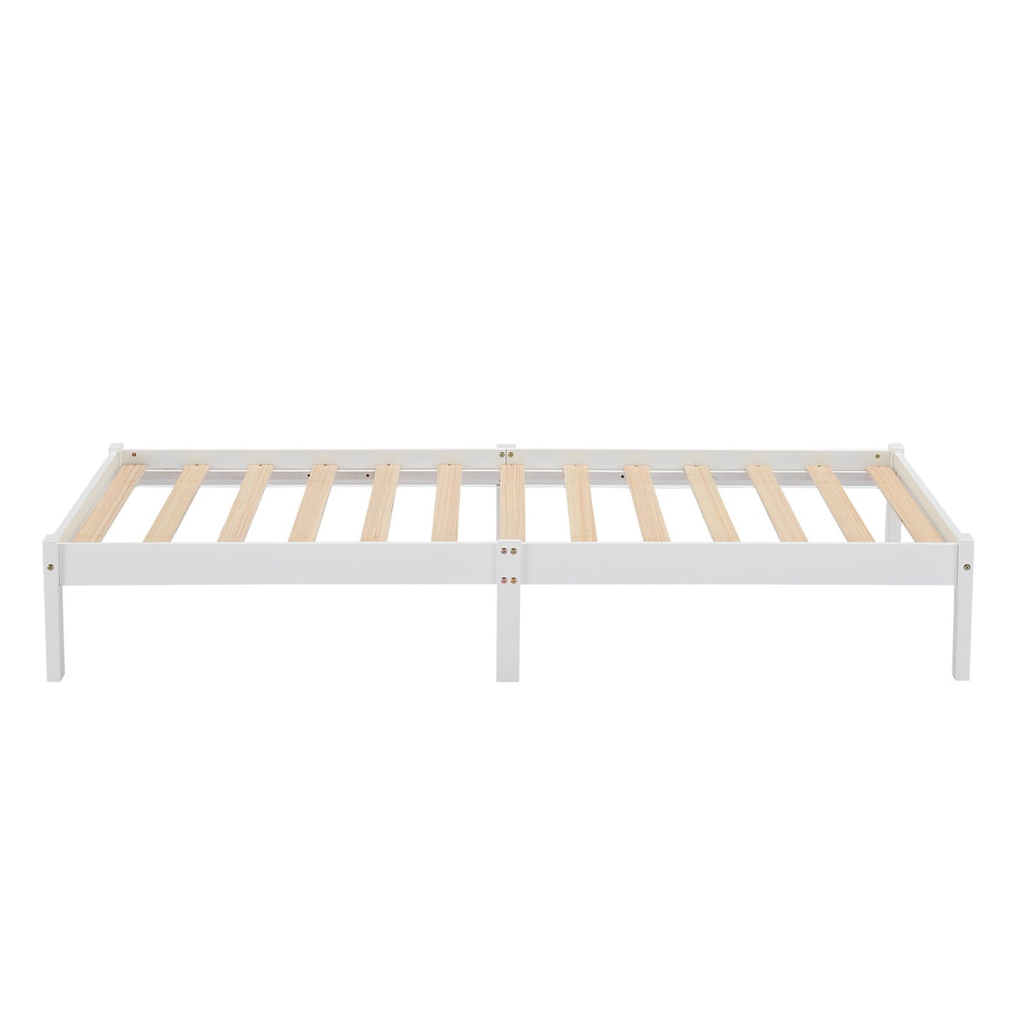 CYCAS Single Pine Wooden Bed 98*196cm - White