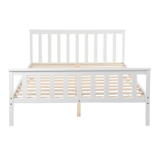 DUKE Double Pine Wooden Bed 147.2*196cm - White