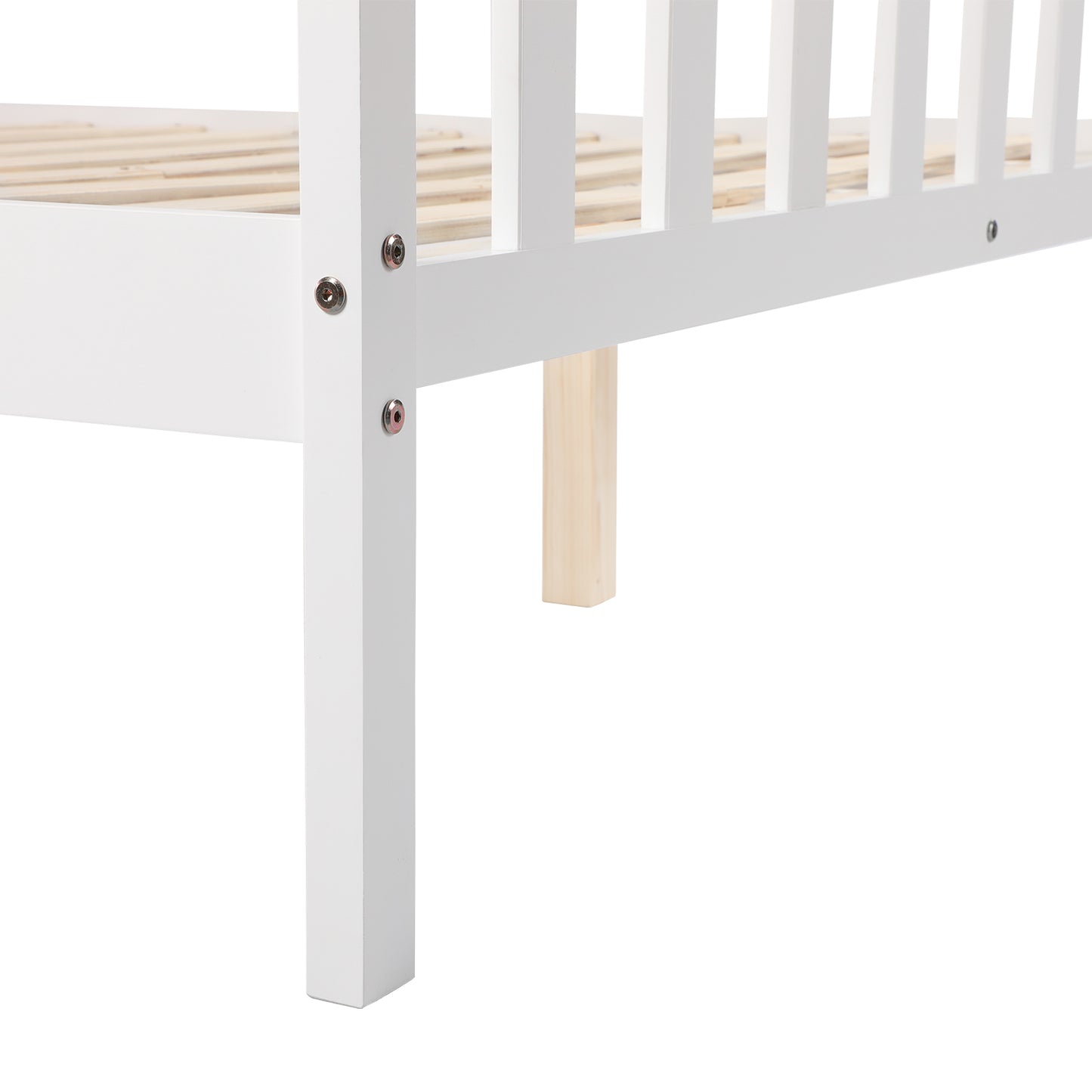 DUKE Double Pine Wooden Bed 147.2*196cm - White