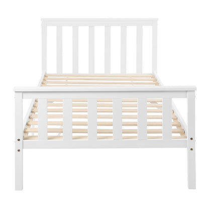 DUKE Single Pine Wooden Bed 97.2*196cm - White