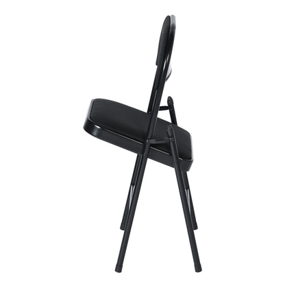 FAIR Linen Folding Chair with Iron Leg - Black