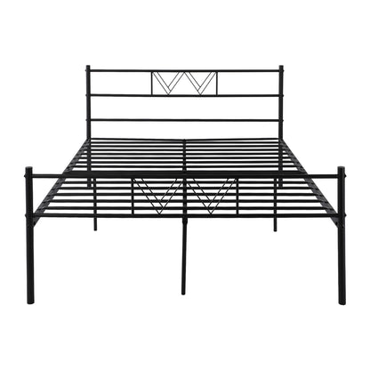 FICUS Double Metal Bed 143*197cm - Black