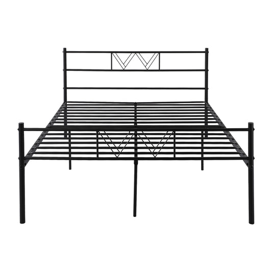 FICUS Double Metal Bed 143*197cm - Black