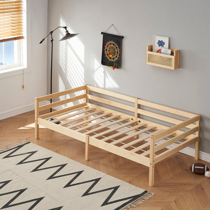 FLAT Single Pine Wooden Bed 96*198cm - Wood