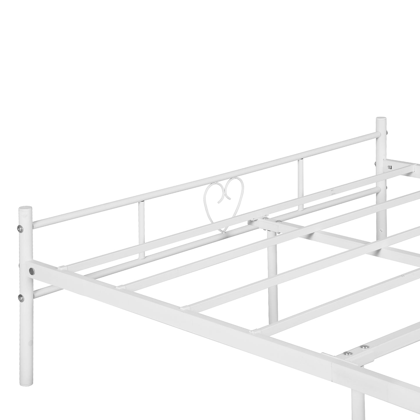 HEART Double Metal Bed 141*197cm - White