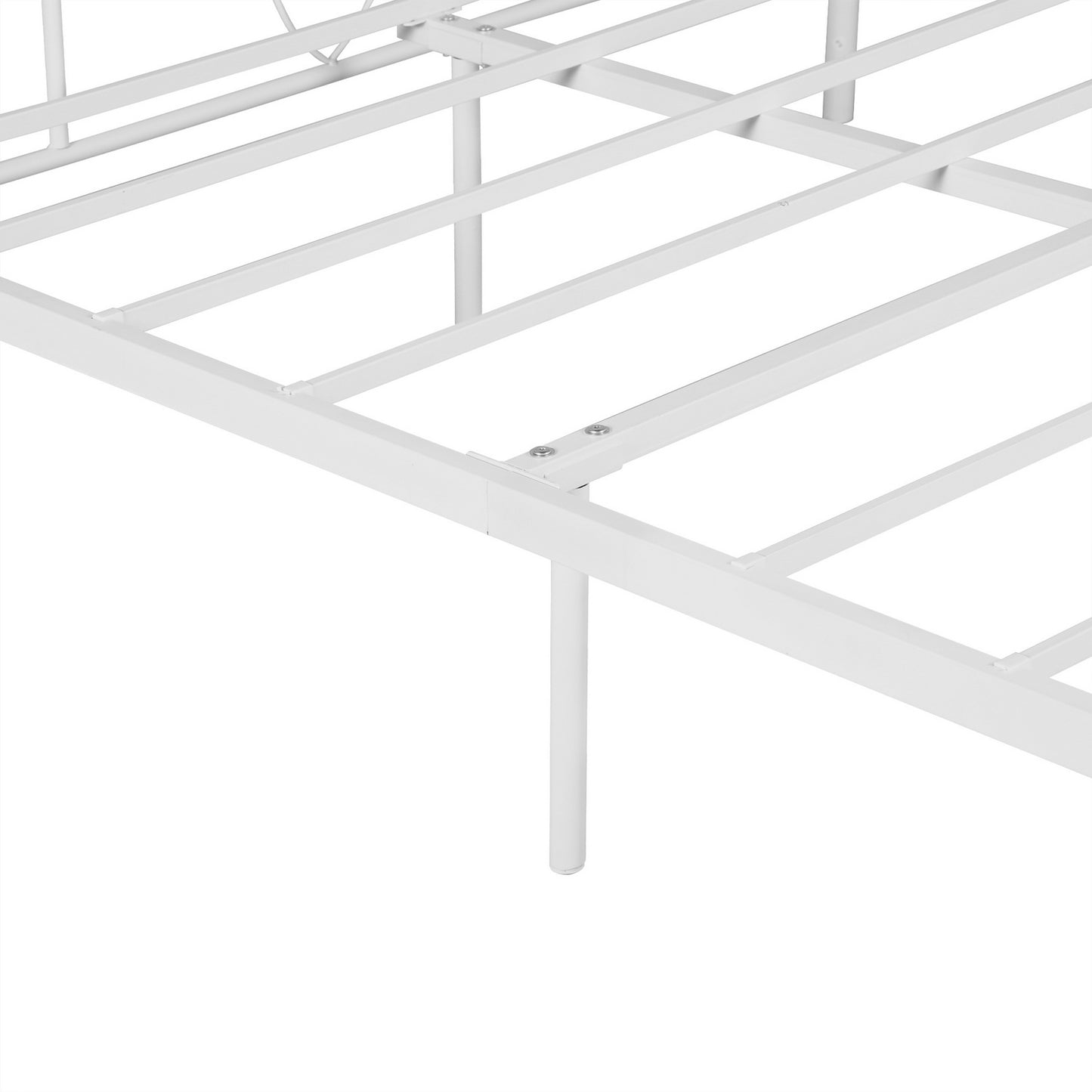 HEART Double Metal Bed 141*197cm - White
