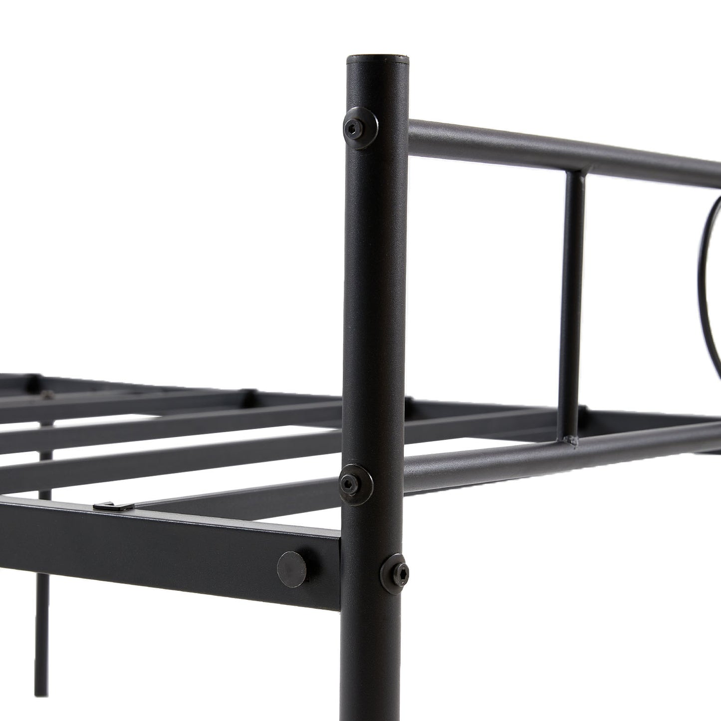 HEART Single Metal Bed 93*207cm - Black