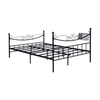 ISOLF Double Metal Bed 142*198cm - Black