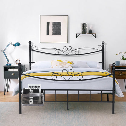 ISOLF Double Metal Bed 142*198cm - Black