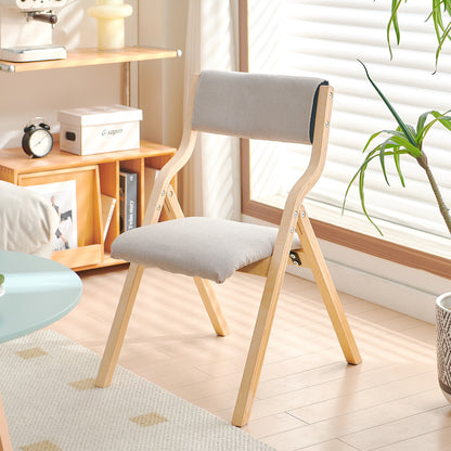 KENT Folding Chair with Bentwood Leg - Gray
