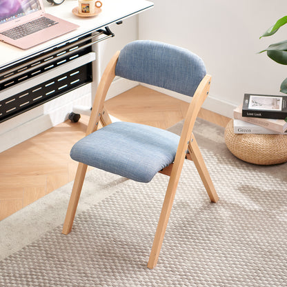 KEWA Folding Chair with Beech Leg - Light Blue