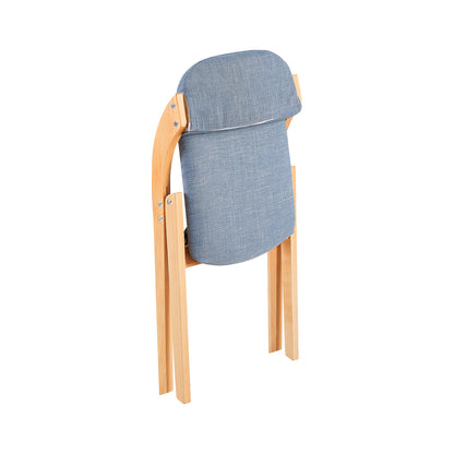 KEWA Folding Chair with Beech Leg - Light Blue