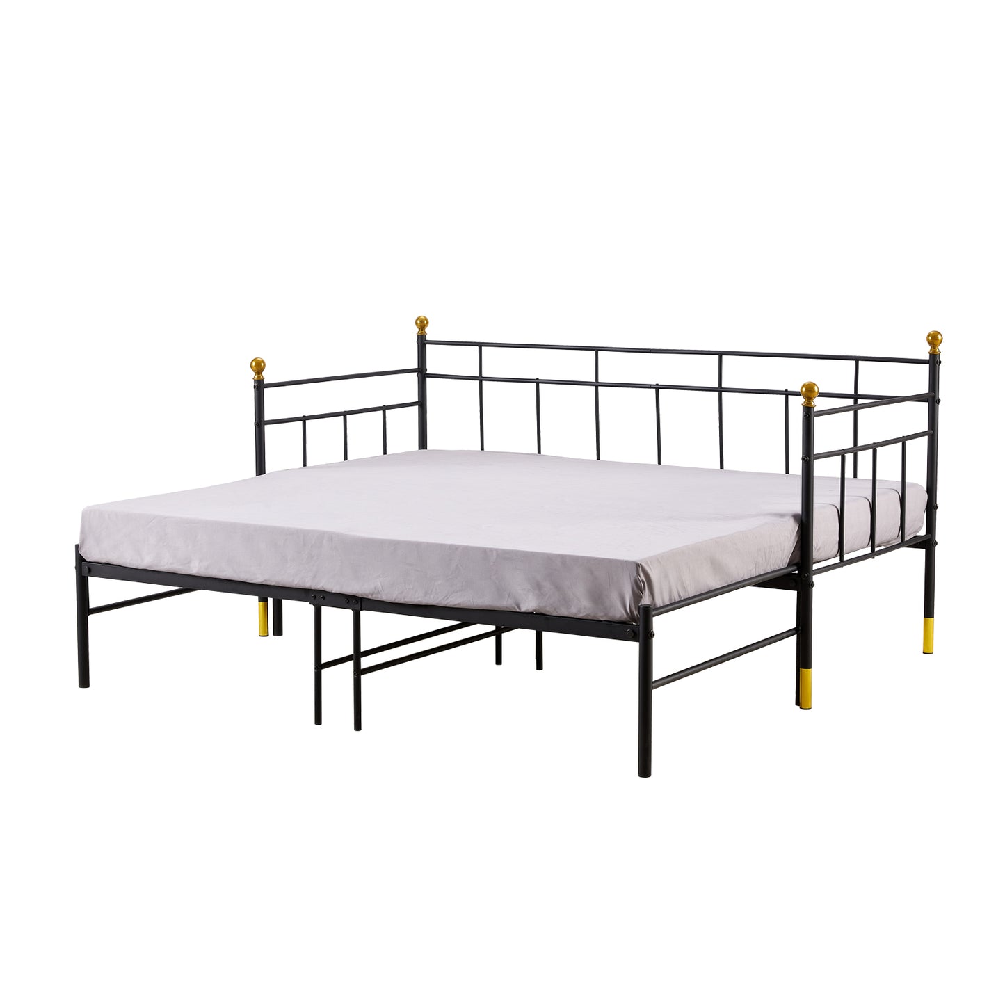 LESTER Day Metal Bed 95.5*199cm+93.2*191cm - Black