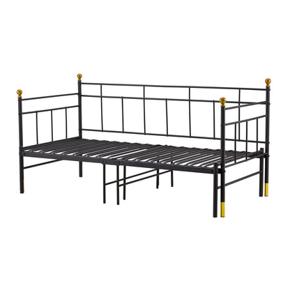 LESTER Day Metal Bed 95.5*199cm+93.2*191cm - Black