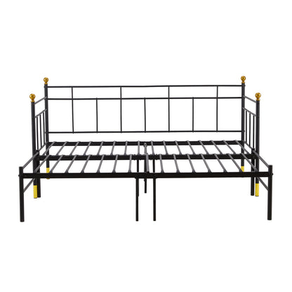 LESTER Day Metal Bed 95.5*199cm+93.2*191cm - Black