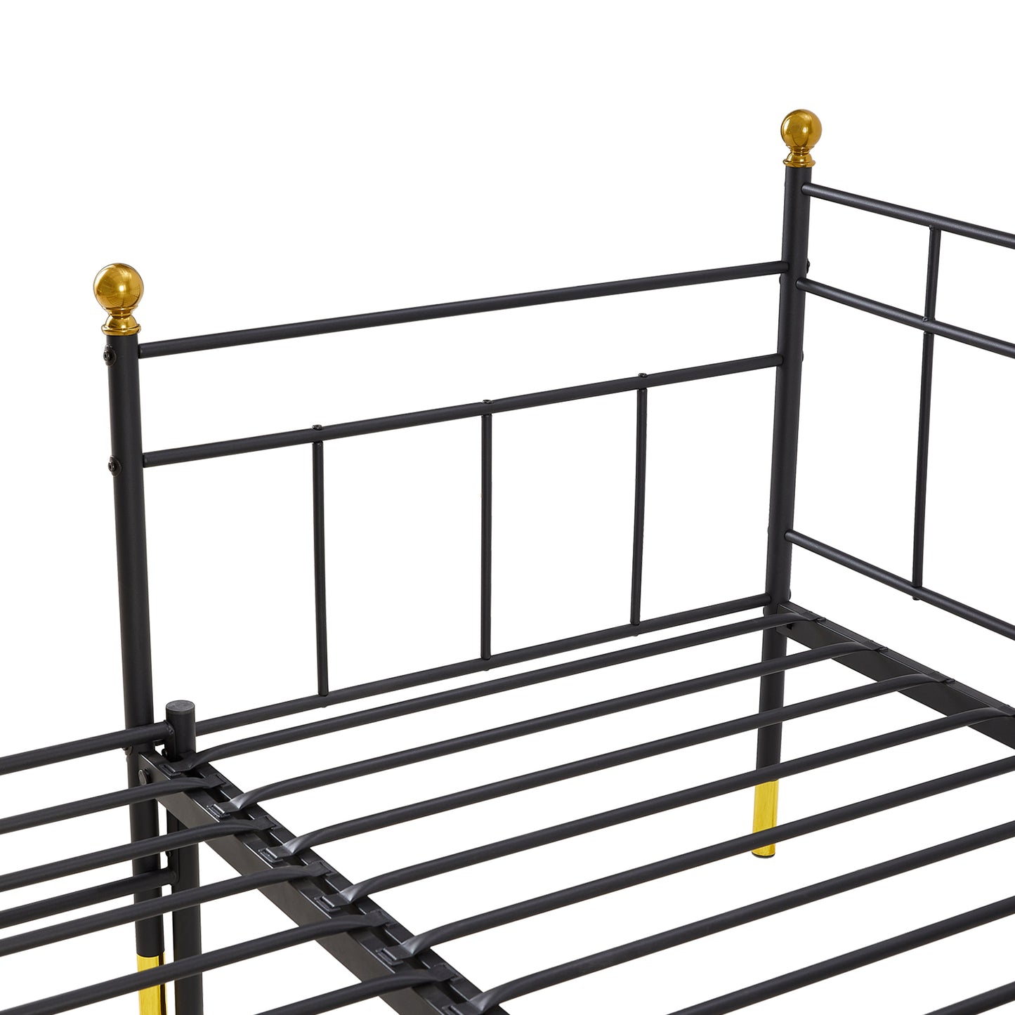 LESTER Day Metal Bed 95.5*199cm+93.2*191cm - Black