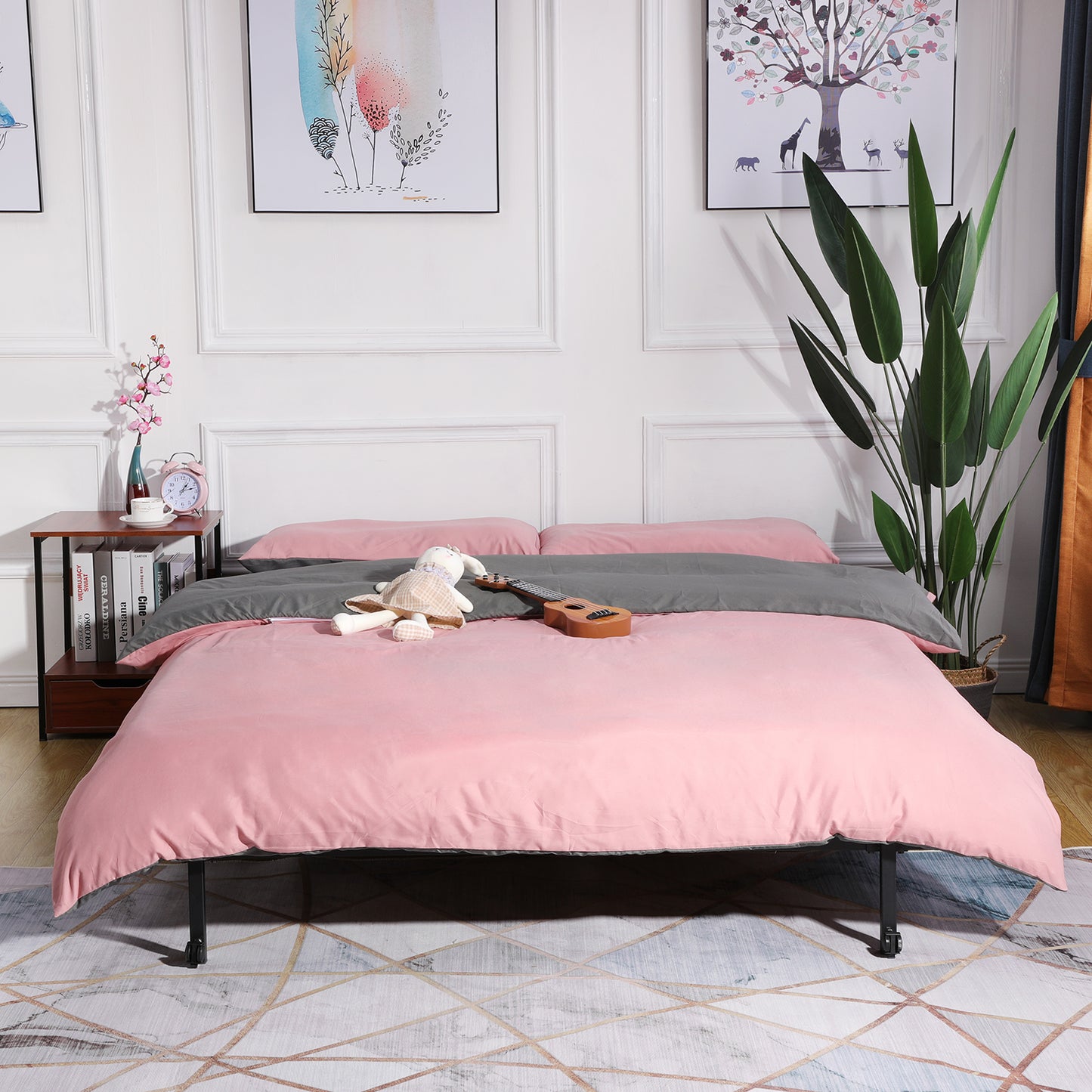 LIA Double Metal Bed 142*190cm - Black