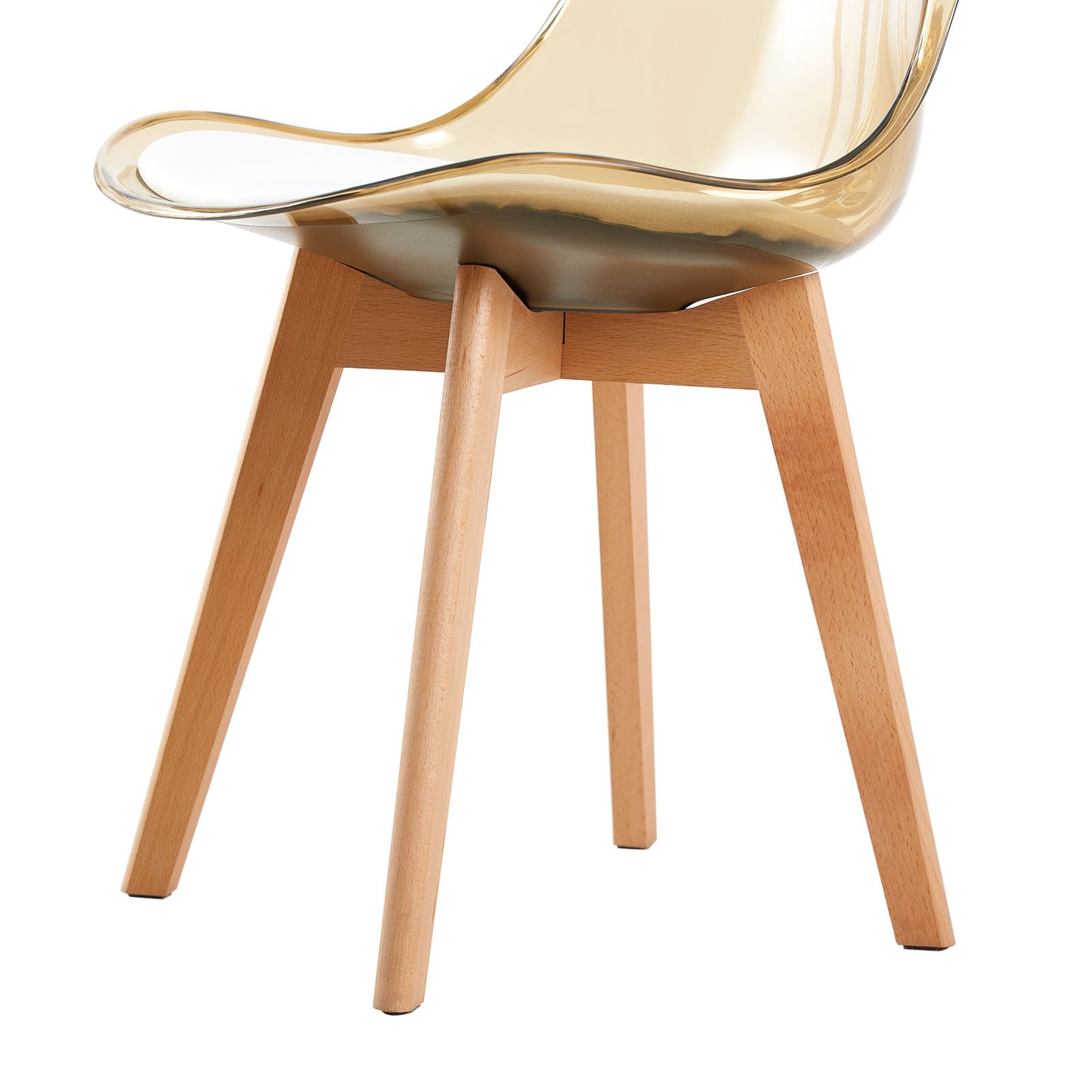 TULIP Dining Chair with Tawny Back-White