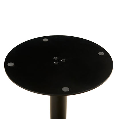 LYMAN 80cm Circle Dining Table With Black Iron Legs-Black