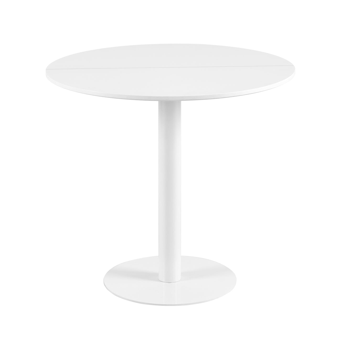 LYMAN 80cm Circle Dining Table With Iron Legs-White