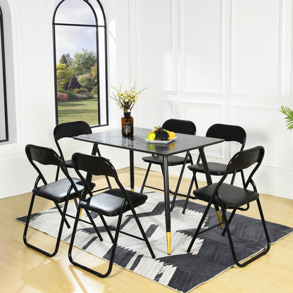 MANGO Folding Chair with Iron Leg - Black